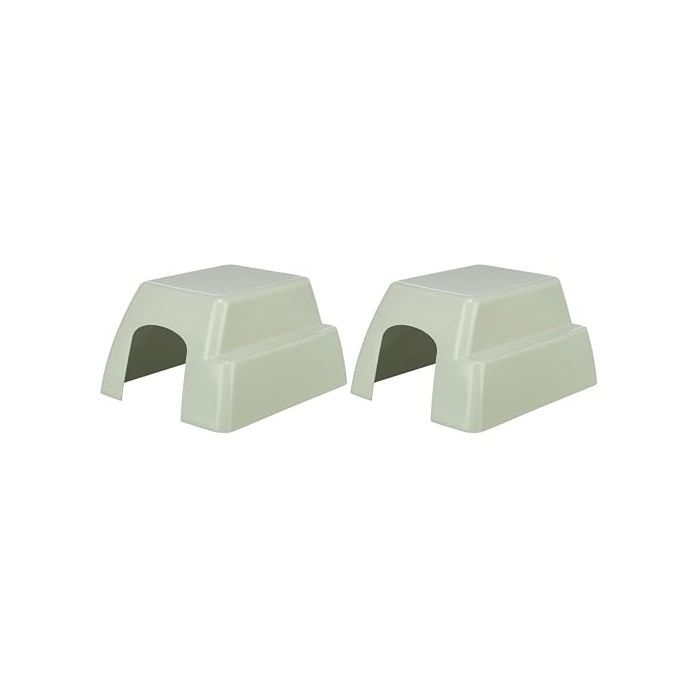 Maison pour petits animaux - GENERIQUE - 61343 - Plastique - Lot de 2 - Vert