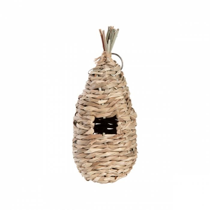 Meilleurs prix pour Nichoir poche pour troglodyte - Beige - 10,3 x 9,8 x 24,3 cm - en paille