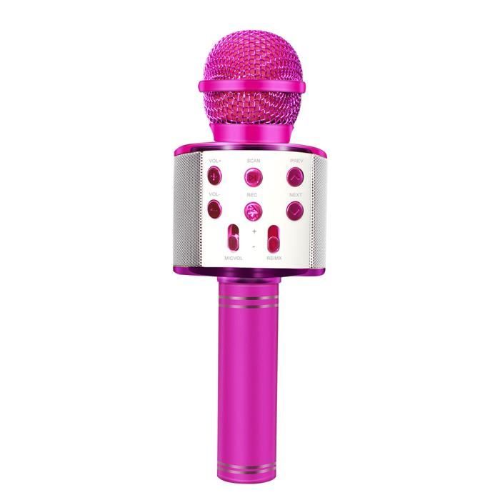 Microphone karaoké pour enfants chantant, sans fil, Bluetooth, portable,  déterminer micro, haut-parleur, machine, lecteur, enregistreur, cadeaux  pour