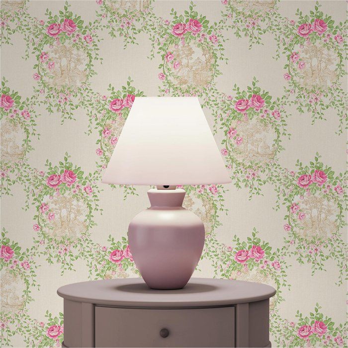 Papier peint Juliano fleurs M1-No.4176 | intissé | blanc | rose