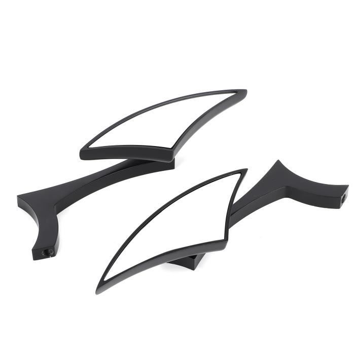 1 Paire De Rétroviseurs De Moto Pour Guidon De Moto - Noir