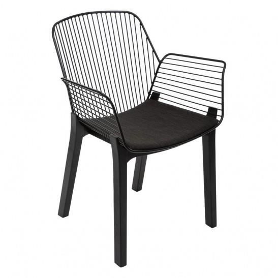 fauteuil relaxation - atmosphera - alby - avec accoudoirs - tissu - noir