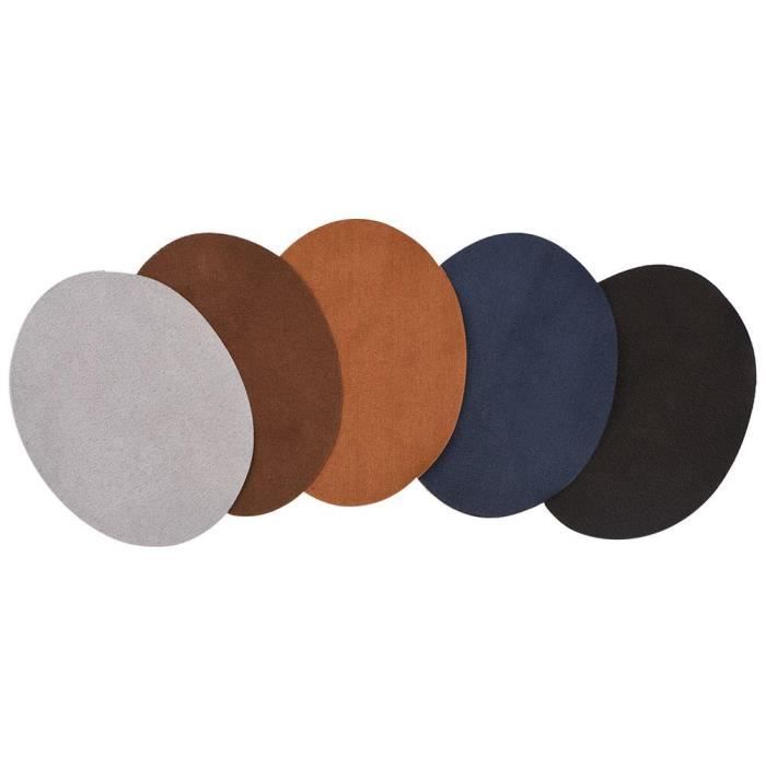 1Pack Forme Ovale PU Cuir Patch Réparation Couture Coude Genou Patchs Vêtements Accessoires-XLS