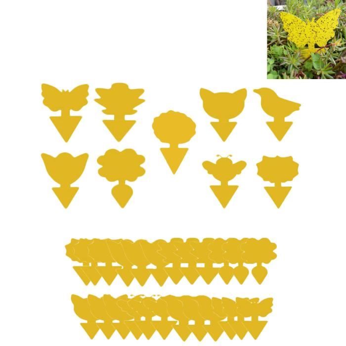 ANCLLO 50 Pièces Piège à Mouches Fenêtre Transparent – Autocollants Anti-Mouches Discrets 20x7,5 Cm Intérieur & Extérieur