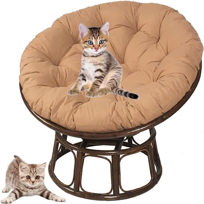 Coussin Jardin Rond Pour Fauteuil Rotin - Intérieur/Extérieur Imperméable