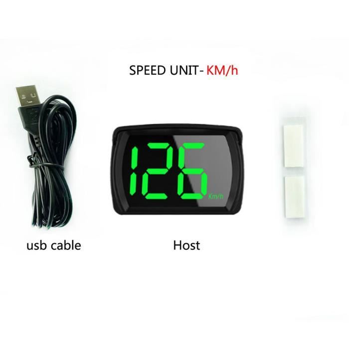 SET1 KMH - Mini compteur de vitesse numérique HUD pour voiture