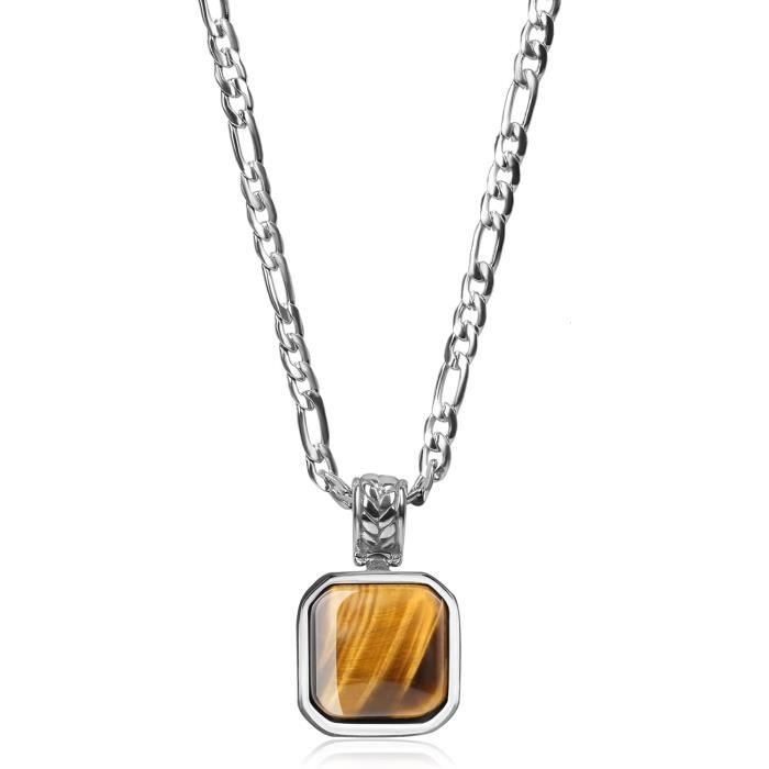 Collier Vintage Cœur Or Avec Pierre Noire - Pendentif Amour - Occasion