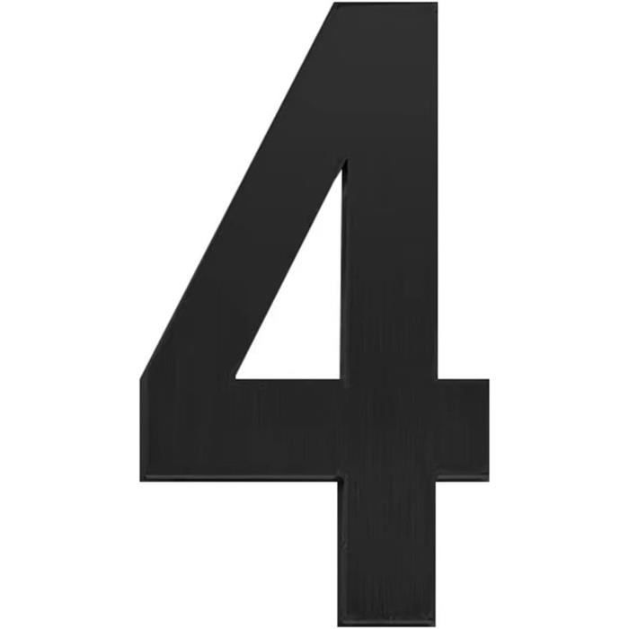 Numéro De Porte Flottant 5 Pouces (125 Mm) - Design Moderne Main, Noir, Or Ou Argent - Ministry Of Integers