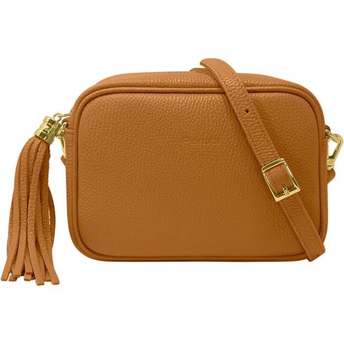 Sac Bandouliere Pour Femme Made In Italy Petit Sac A Main Avec Franges Camera Bag Clutch Bandouliere Cuir Cdiscount Bagagerie Maroquinerie