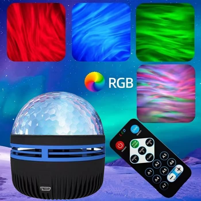 Led Aurore Projecteur Ciel Etoile,18 Couleurs Cristal Lampe Projecteur Aurore Boréale