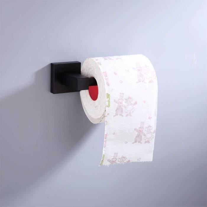 Porte-Papier Toilette Adhésif Compactor - Sans Perçage, Bleu, 13x6.5x13.5cm - Pour Salle De Bain