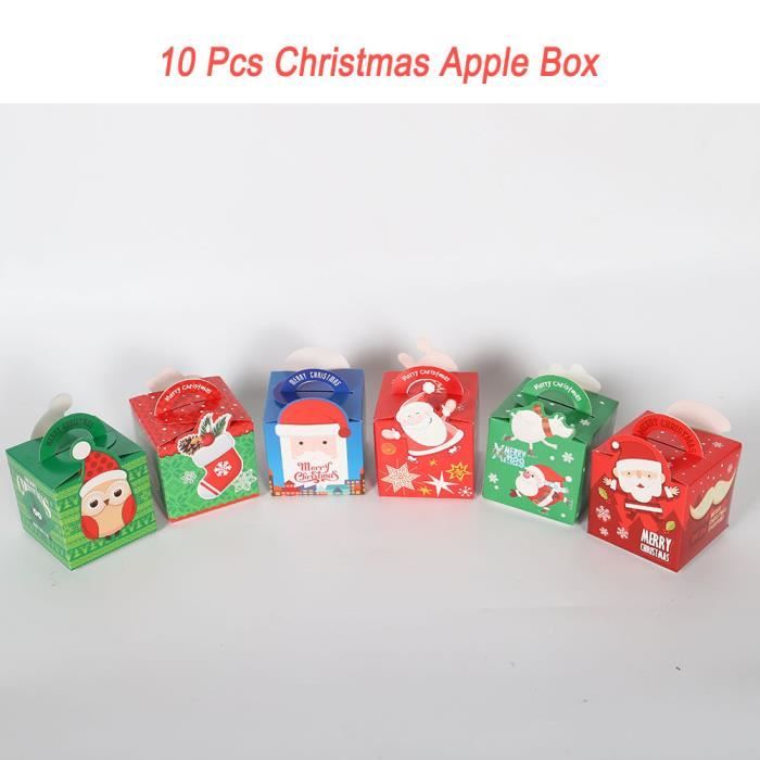 Cadeau De Noel De Papier De Bricolage Boites De Noel Gateau Aux Pommes Bonbons Party Box Sweets 733 Cdiscount Maison