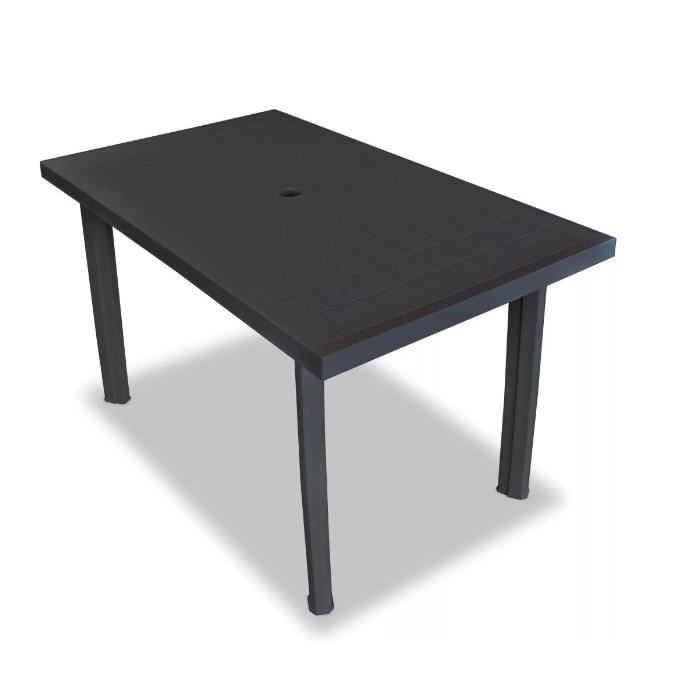 Table Jardin Exterieur En Plastique Noir Achat Vente Table