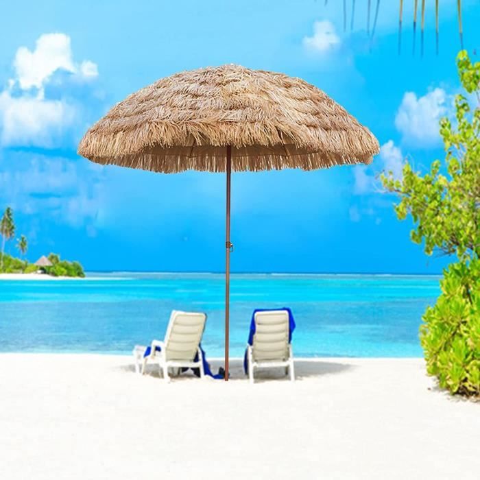 Parasol Paille Hawaii Parasol Plage Rond Parasol De Jardin Extérieur