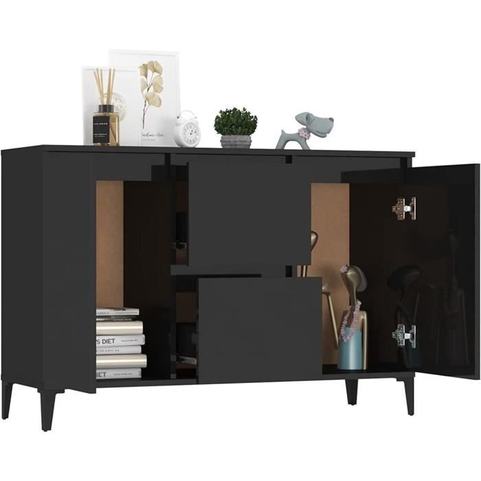 Organisateur Salle De Bain Resserre 5 Paniers Rotatifs Sur Roues En Acier Noir | H 90 Cm X D 30 Cm | Etagère De Rangement Cuisine, Salle De Bain, Bureau Panier De Rangement Salle De Bain