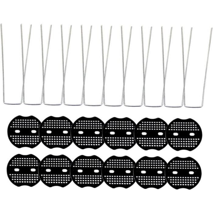MAOMBO Lot De 200 Clous De Gazon En Métal Galvanisé 15,2 Cm - Piquets En Spirale Pour Gazon Artificiel Et Bordures