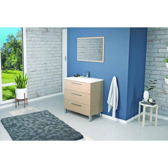 Meuble Pallas 80 Chene Achat Vente Meuble Vasque Plan Meuble
