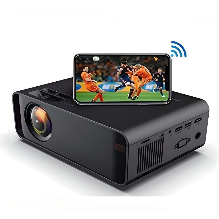 Vidéoprojecteur, mini projecteur portable, rétroprojecteur Full HD 6000  lumens avec 1080p