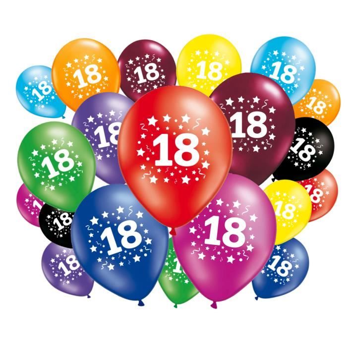 20 ballons anniversaire 18 ans - Cdiscount Maison