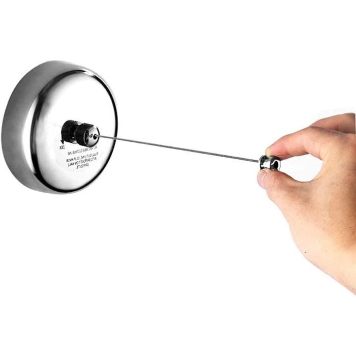 Corde à Linge Rétractable Double Intérieur/Extérieur Gedourain - Acier Inoxydable 4 M - Charge 15 Kg