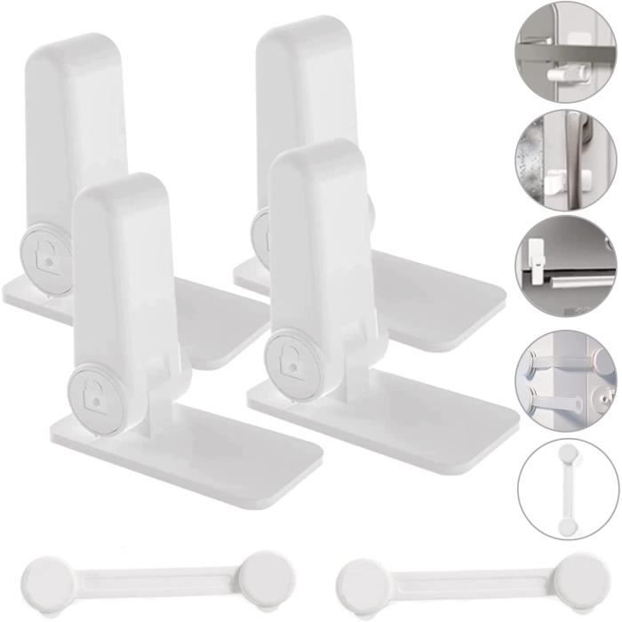 Bloque Porte Enfant 14 Pièces - Sécurité Bébé Sans Perçage - Pour Portes, Armoires, Réfrigérateur - Adhésif Fort