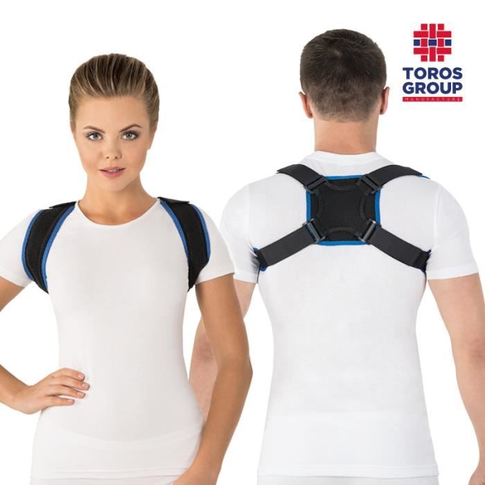 Toros Group Support De Clavicule Apres Fracture Stabilisateur De Dos Xl Noir Achat Vente Sautoir Et Collier Orthese De Soutien De La