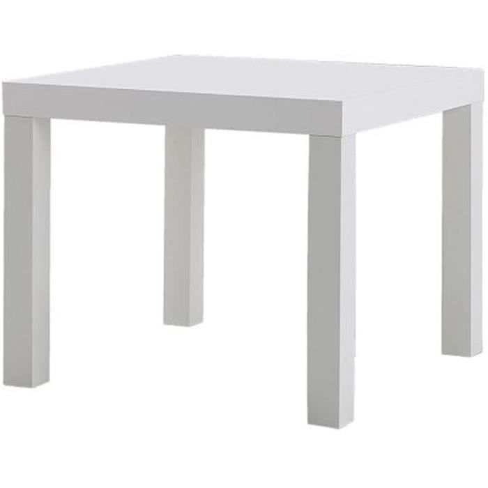 table d'appoint - ikea - lack - blanc laqué - 45 x 55 x 55 cm
