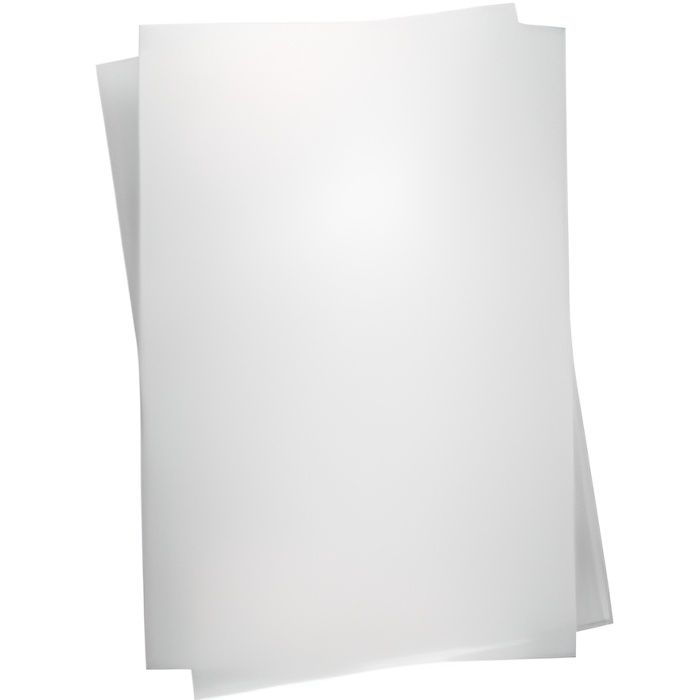 Feuilles de plastique thermorétractable, feuille 20x30 cm, brillant  transparent, 10flles