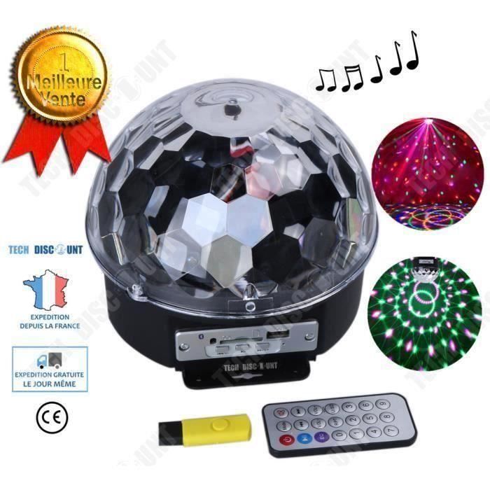 Td Lampe Disco Enceinte Boule Usb Lumineuse Lampe Discotheque Led Enfant Plafond Haut Parleur Eclairage Led Lumiere Fete Bluetooth Cdiscount Tv Son Photo