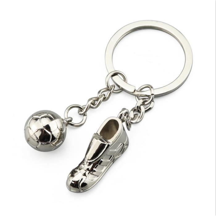 Porte-clés Football Original - Mini Chaussure Et Ballon En Métal Pour Fans De Foot
