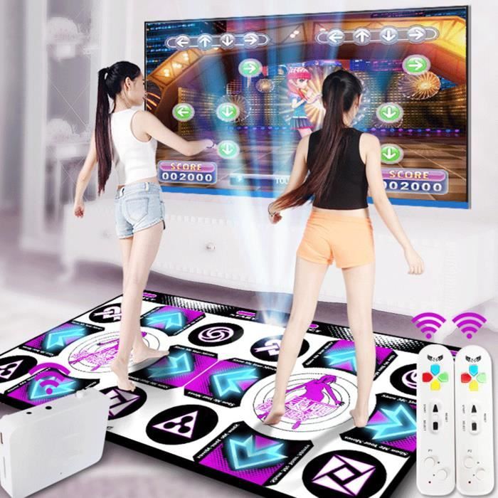 Double utilisateur lampe à LED tapis de danse tapis antidérapants jeu de  sens anglais pour PC TV NA542