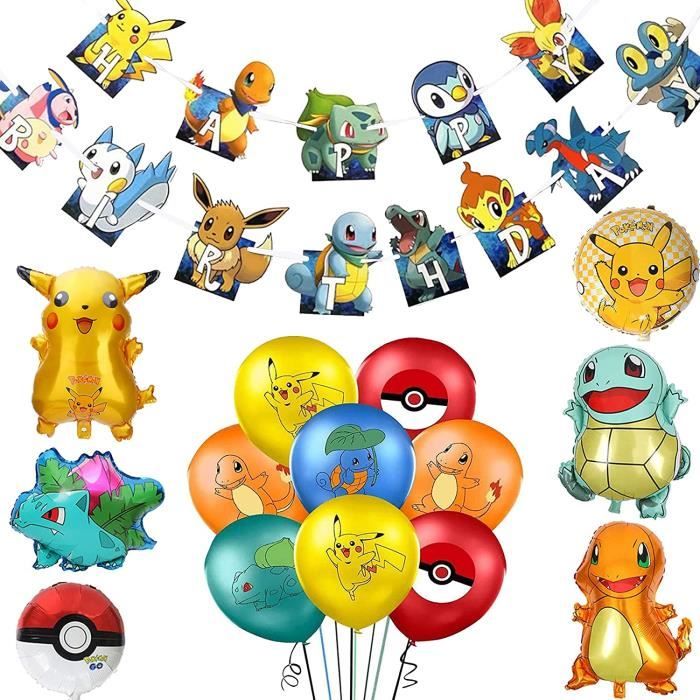Pokemon Ballons AluminiumDecoration Anniversaire PokemonKit Anniversaire  PokemonAnniversaire Pokemon DecoBallons Pokemon,Pika 364 - Cdiscount Maison