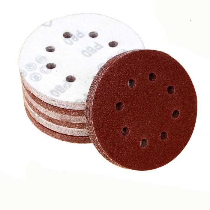 Lot De 50 Disques Abrasifs Pfloge 93x185mm - Grains 40/60/80/120/240, Pour Ponceuse Rectangulaire, Utilisation à Sec Ou à L'eau