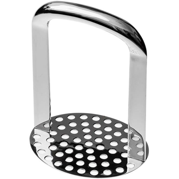 Presse-Purée En Acier Inoxydable,Presse Puree Manuelle Broyeur De Pommes De Terre Lisse Pommes De Terre En Acier Inoxydable Masher Fruits Masher Pour Fruits Aliments Pour Bébés Argent Légumes