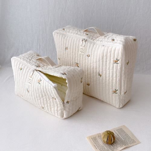 Olives petit calibre Couche culotte En Coton Beige Pour B b Sac De Bagages En Tissu Avec Fermeture clair