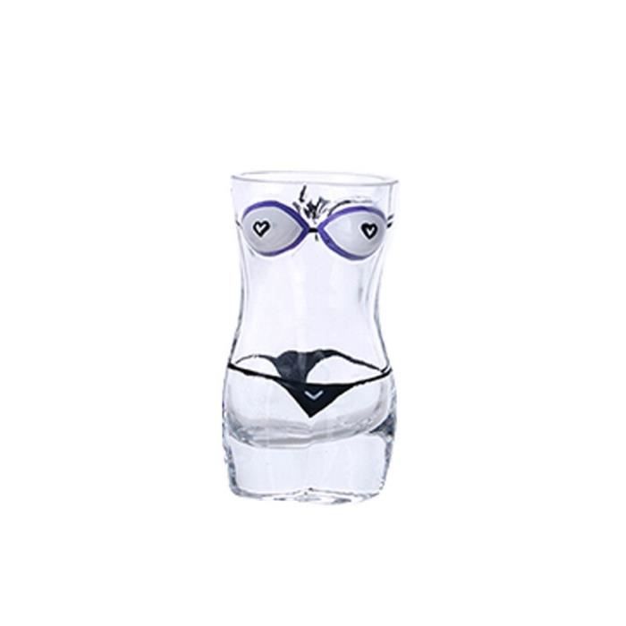 2 Verres à Cocktail Inversés 14 Fl Oz (environ 41 Cl) - Design Amusant, En Verre Transparent | Pour Vin, Cocktail, Décoration