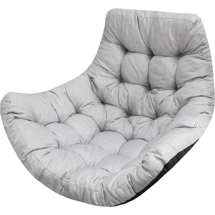 Coussins Fauteuil Jardin Amanda - Lot De 2 - Tissu Oxford Imperméable - Gris