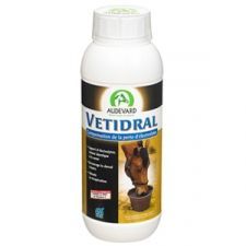 Vetidral Aliment Mineral Compensation Perte d'Electrolytes Cheval Solution Buvable 1l