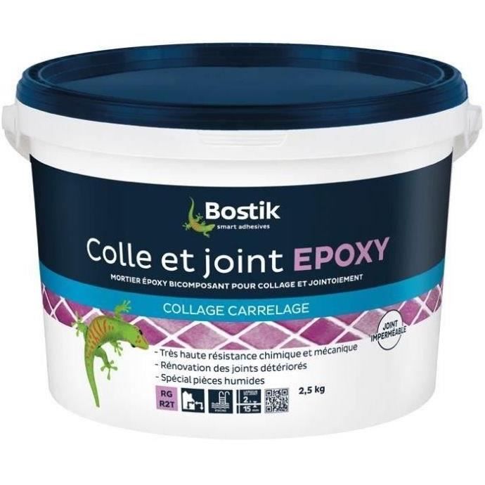 BOSTIK Colle et joint époxy - 2,5 kg - Blanc