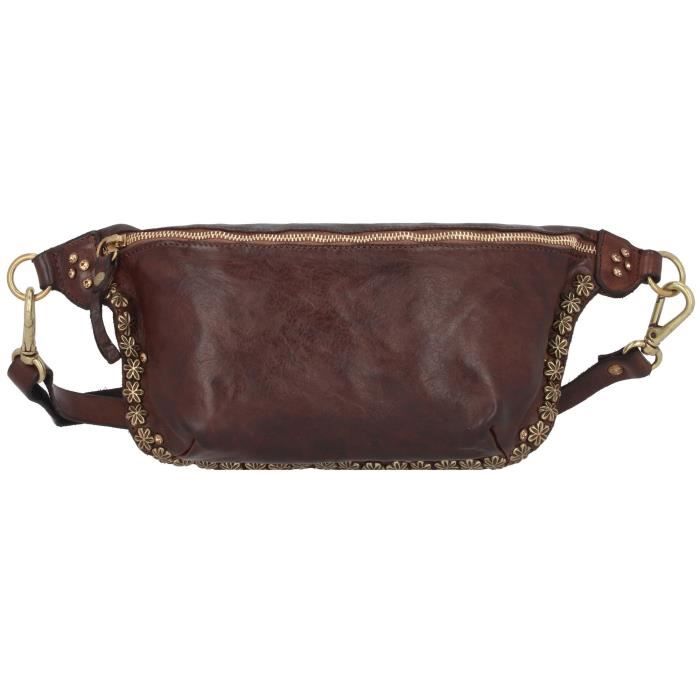 Sac Bandoulière En Cuir Campomaggi - Cognac - Occasion Très Bon état - Style Bohème Italien Fait Main