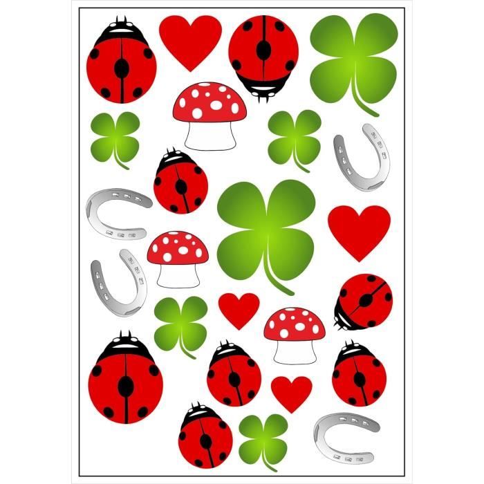 Sticker Trèfle à Quatre Feuilles - Autocollant Trèfle à Quatre Feuilles