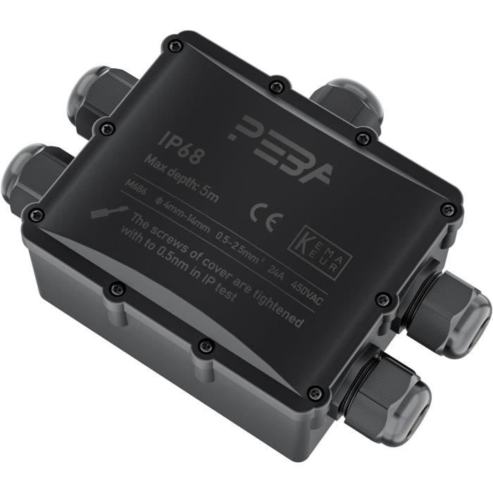 Boîtier de connexion étanche M20 - 5P - IP68 - 0,5-2,5 mm² - 24A - T105