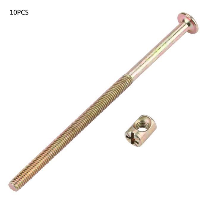 Lot De 10 Vis Nylon Tête Cylindrique Plate Fendue M4x40mm + écrous - Neuf, Origine Royaume-Uni