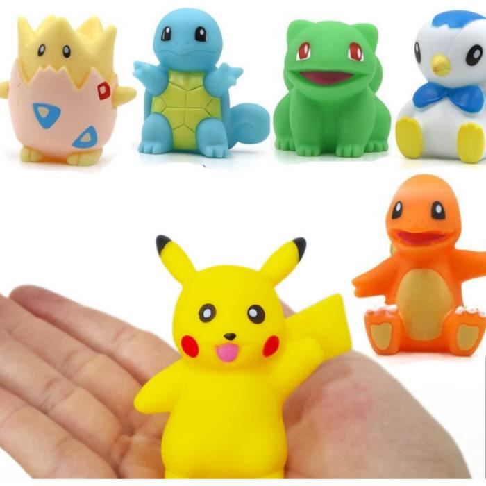 Lot de 6 Pokemon jouets Figurines sonores jouets de bain pour enfants 5-8cm  - Cdiscount Jeux - Jouets