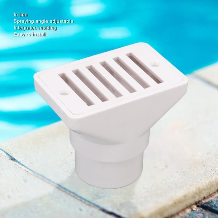 Drain De Fond Pour Piscine Creusée - Buse De Remplacement En ABS - Filetage Mâle ~5.7cm, Hauteur 6.4cm