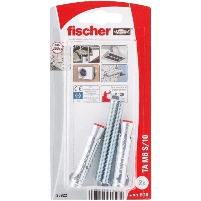 FISCHER - Cheville lourde ta m6s nv blister de 2
