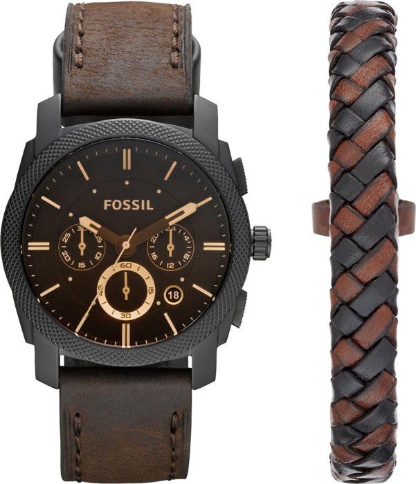 Fossil - Fossil FS5251SET Coffret Cadeau Chronographe Hommes date brun Réf  55510 - Cdiscount Bijouterie