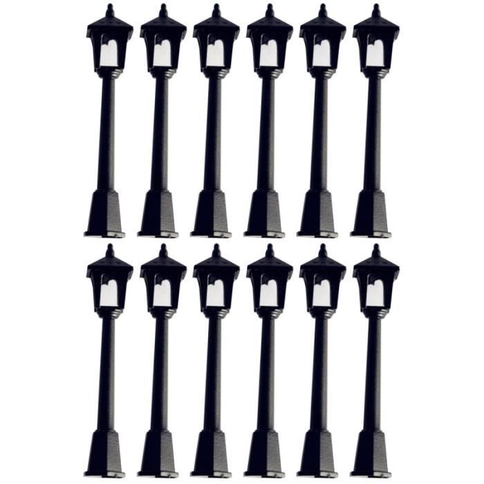 12 PCS Mini Street Light Model Doll House Micro Landscape Fée Jardin