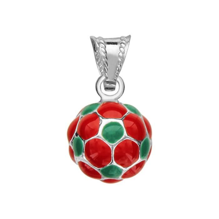 Neuf Pendentif Football en Argent 925