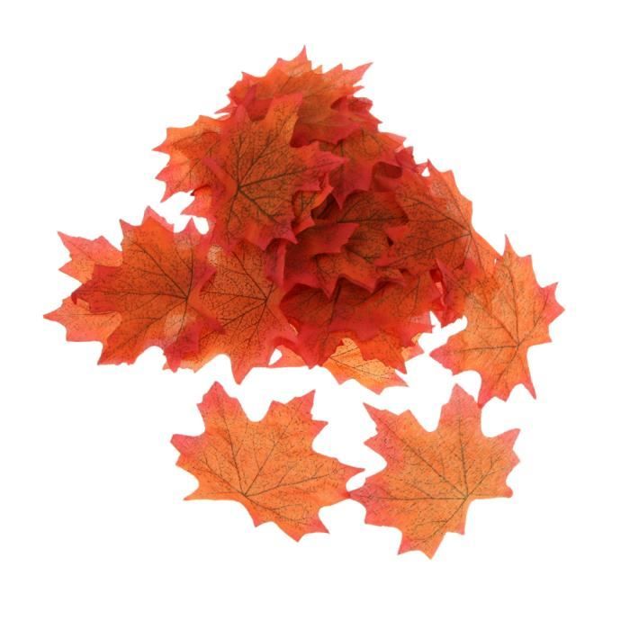 500 Feuilles D'érable Artificielles En Soie - 8x8 Cm - Pour Décoration Mariage, Scrapbooking - 9